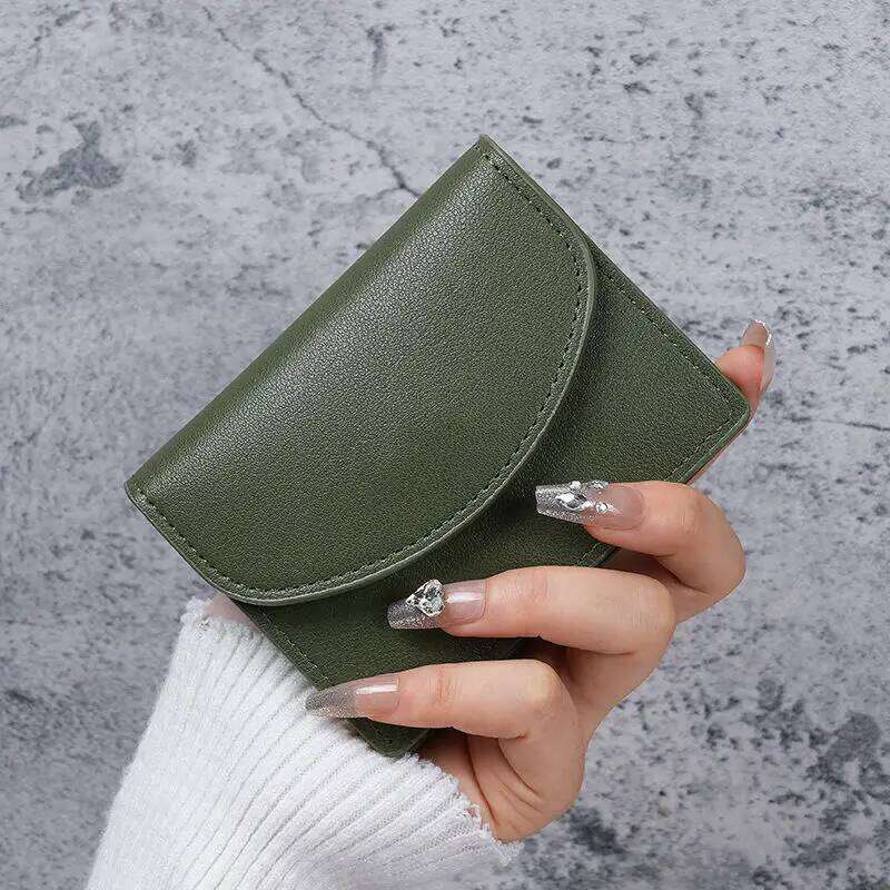 New Cute Wallets Small Hasp Girl Credit Card Holder PU Leather Coin Purse Female Wallet Short Purses for Women C260304