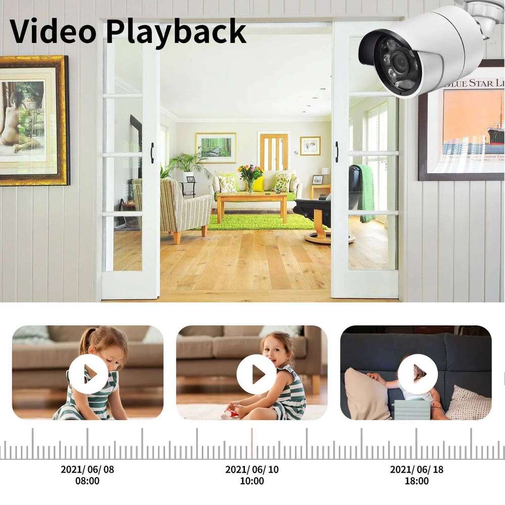Gadinan Smart IP 4K 8MP 5MP 4MP PoE Outdoor Color Night Vision Audio Bullet Camera Featured with Humanoid Detection 26W0306
