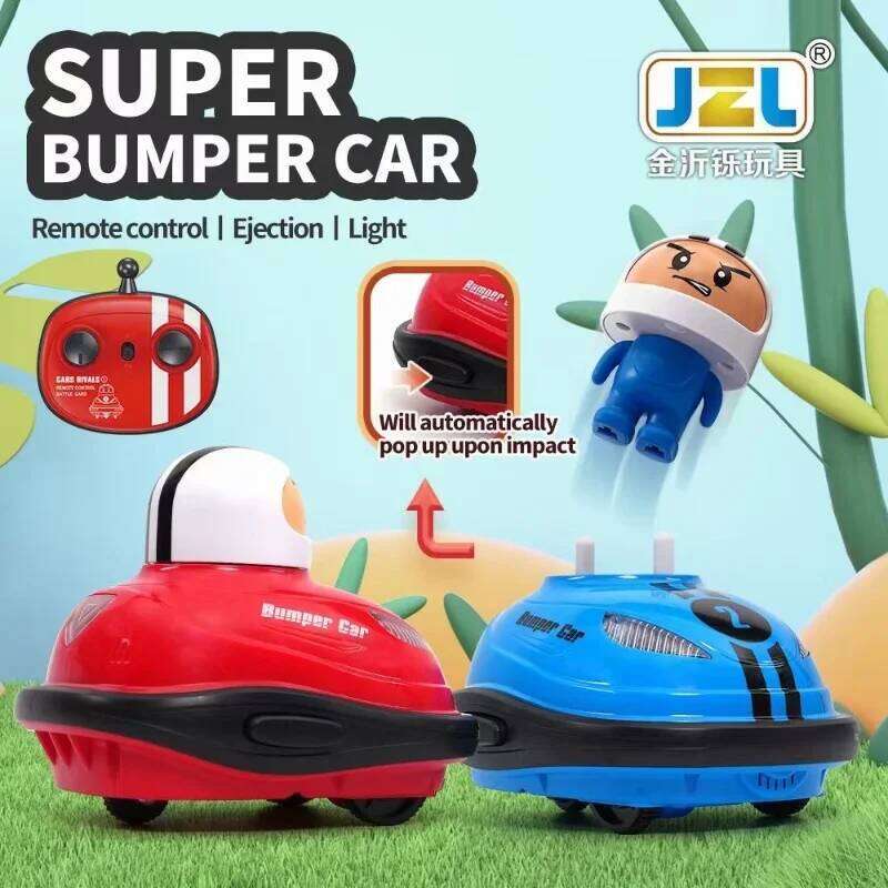 RC Toy 2.4G Super Battle Bumper Car Pop-up Doll Crash Bounce Ejection Light Children's Remote Control Toys Gift for Parenting C260305