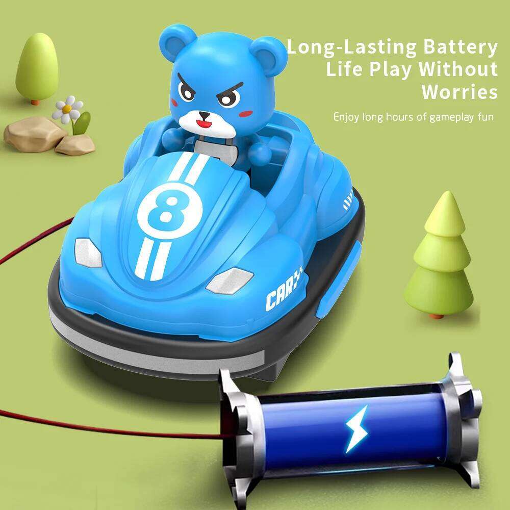 2.4G Bumper Battle RC Car with LED Music Ejecting Plush Parent-Child Competitive Racing Game for Boys Kids Outdoor Toys C260305