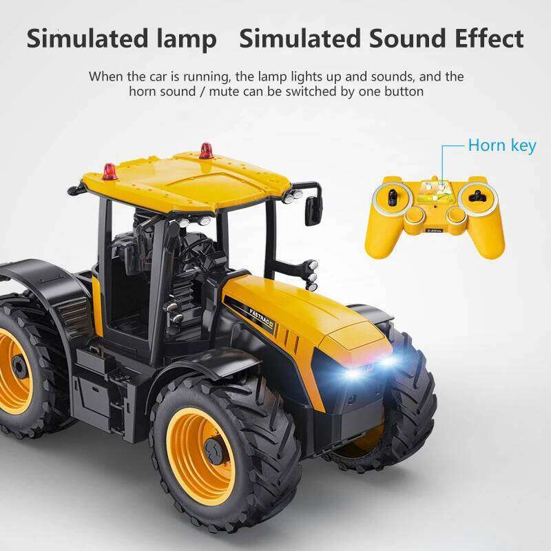 DoubleE Car 4 Wheel RC Farmer Cars 2.4G Remote Control Harvest Tractor Engineering Vehicles Electric Model Toys Children Gift C260305