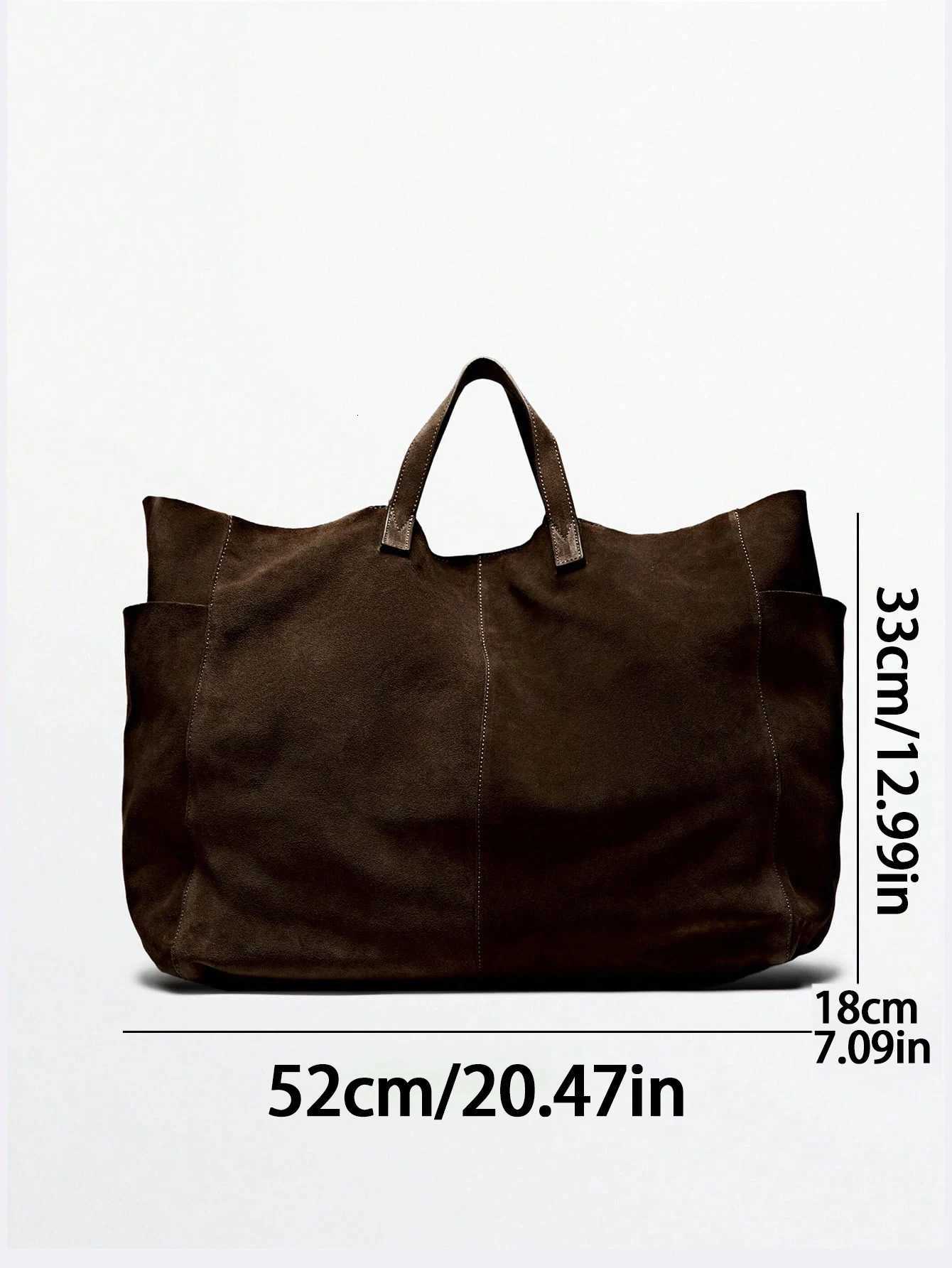 Ladies large suede handbag large-capacity soft-shoulder bag suede tote bag backpack bag work handbag travel winte H260306