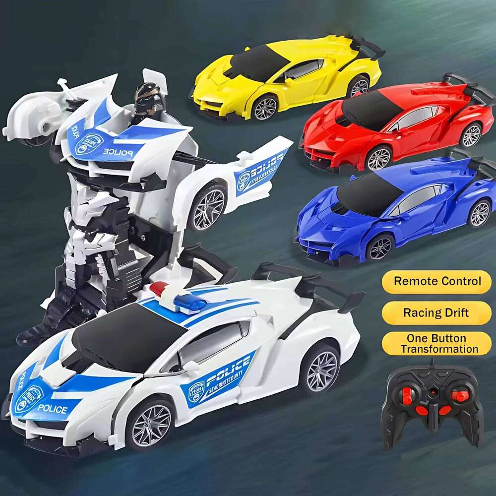 Remote Control Transformable Robot 2 in 1, Automatic Racing Toy, Mini RC Car Model, STEM Educational Gift for Boys Kids C260305