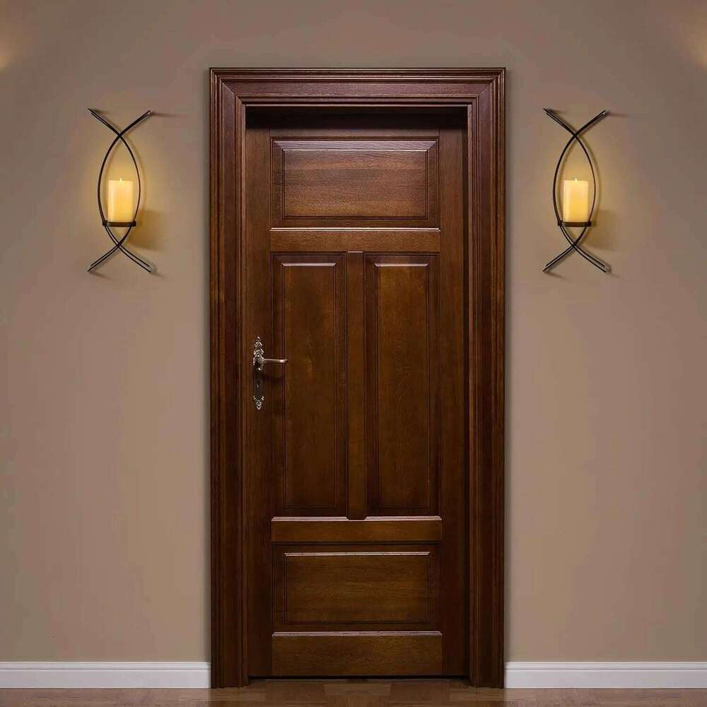 Set of 2 Metal Candle Wall Mounted Sconces Decorative Iron Holder for Living Room Bedroom Decorations XJ260305