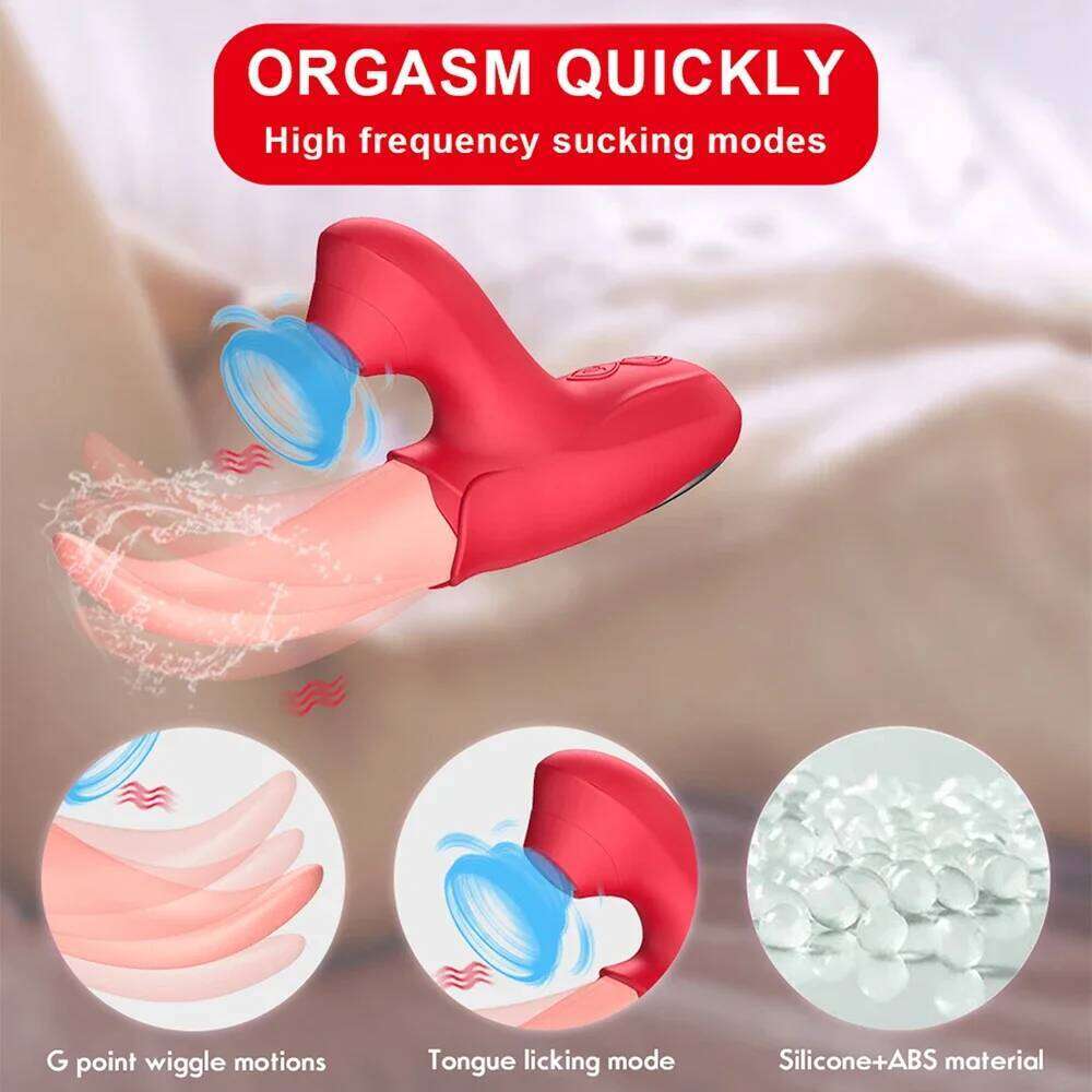 Dildo 3 In 1 Tongue Swing Thrust Rose Masturbator G-spot Vagina Clitoral Massage Stimulation Vibrating Vibrator Adult Sex Toys W260305