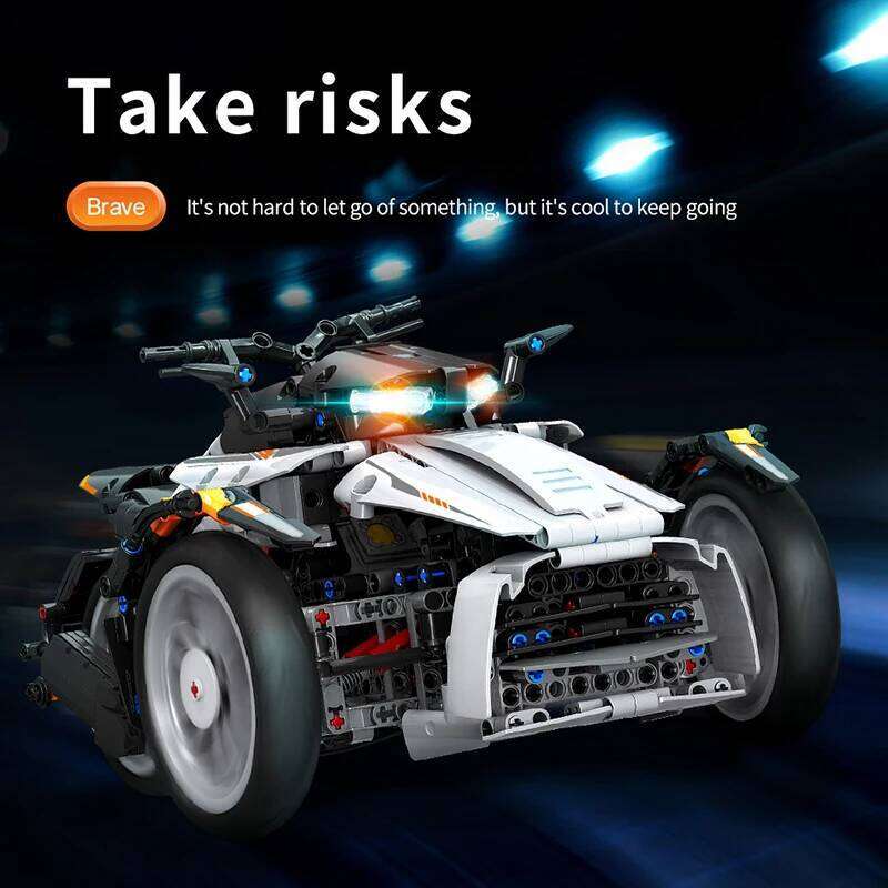 1228Pcs City Technical APP Remote Control Locomotive Motorcycle Building Block MOC Motorbike Bricks Model Boy Toy for Kids Gifts Z260306