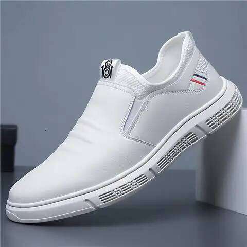 Classic Leather Men Slip on Pointed Toe Oxfords Formal Wedding Party Office Business Casual Dress Shoes for Male