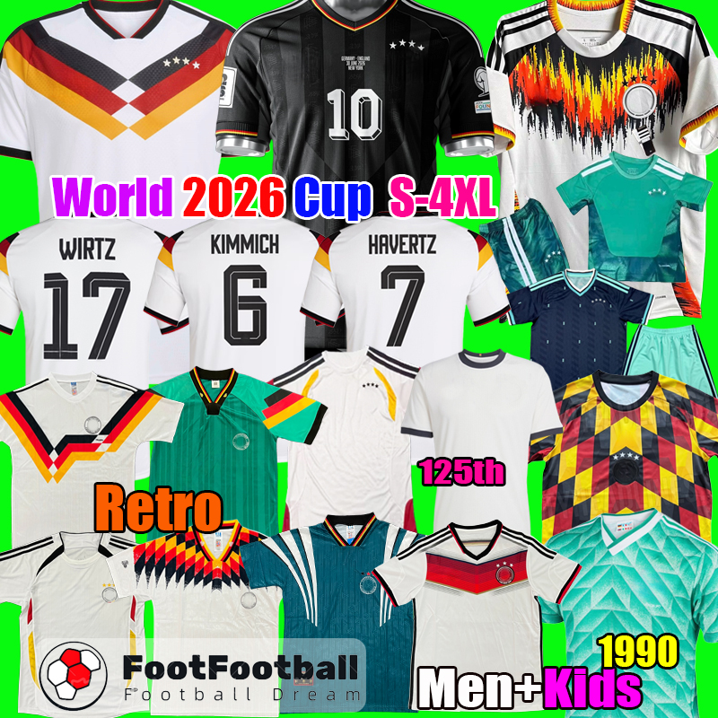 Germany Jersey 2026 Soccer Jersey World Football Shirt 25 26 27 WIRTZ PAVLOVIC WOLTEMADE KIMMICH Cup Retro 1992 1994 2014 camiseta de futbol Men kit kids Equipment