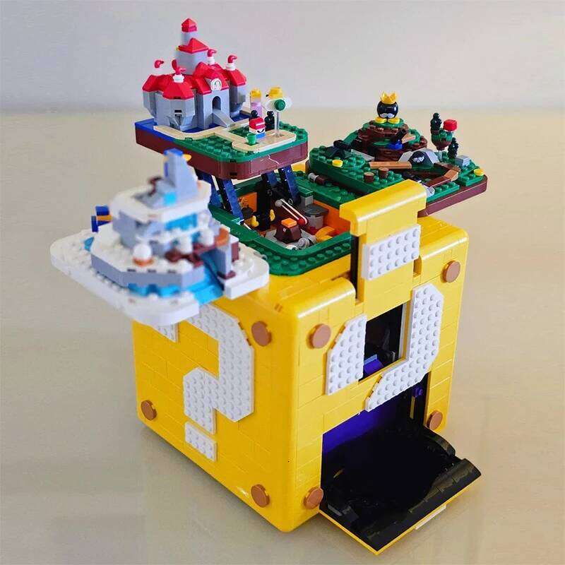 2064PCS Creative 64 Question Mark Block Building Blocks Compatible Game Props Model Assembly Bricks Toys Gift For Kids Boy Adult Z260305