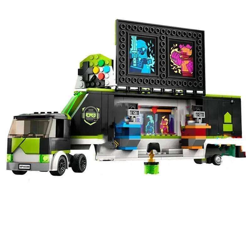 Compatible Sets City Series E-Sports Competition Truck 60388 Educational Assembly Building Block Children's Toys Gift Z260306