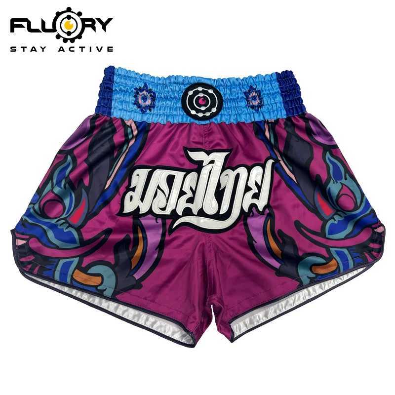 Fluory Muay Thai Shorts Breathable Kick Boxing Pants Mens Boxing Clothing Women Free Fight Shorts Free Fight Trunk X260306