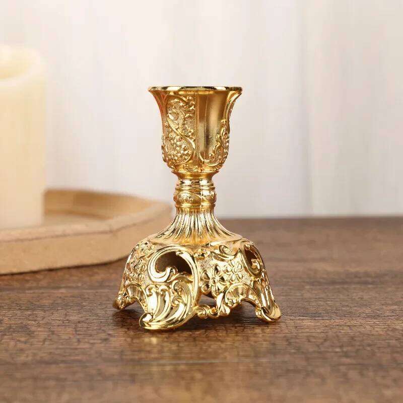 Metal Home Decoration Handicraft Candlestick Holder Candlelight Dinner Shooting Props Candle Accessories XJ260305