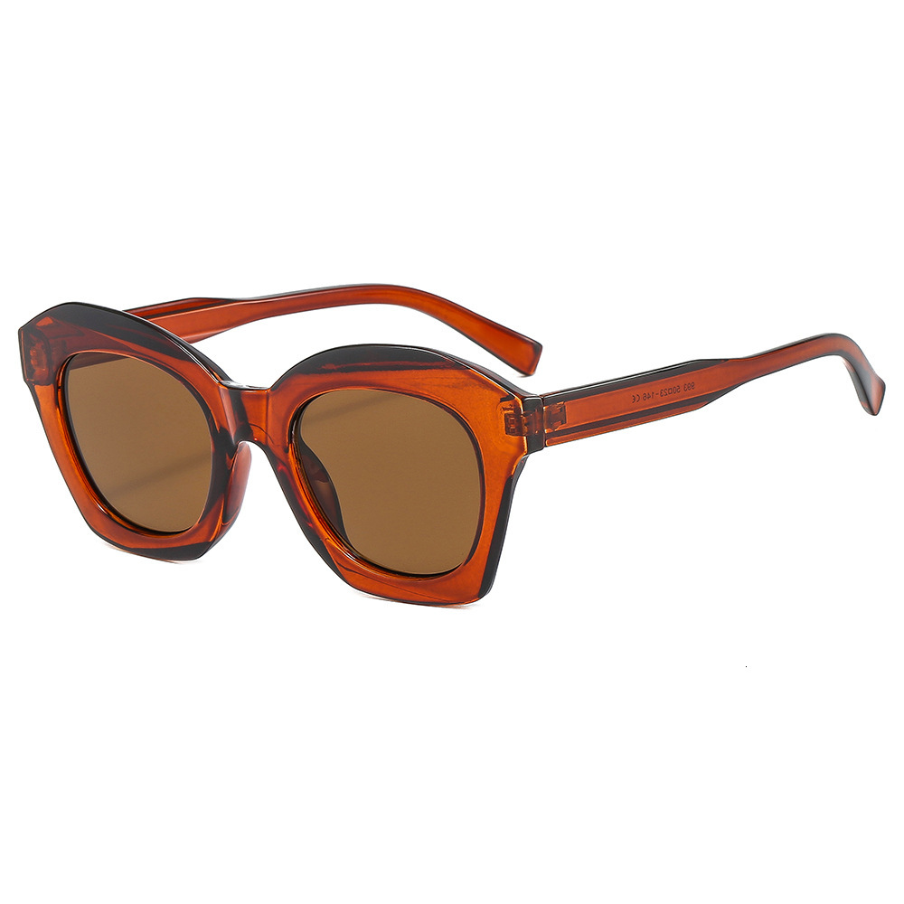 Free Shipping's new cat-eye trendy European and American fashion sunglasses, personalized internet celebrity style PC sunglasses