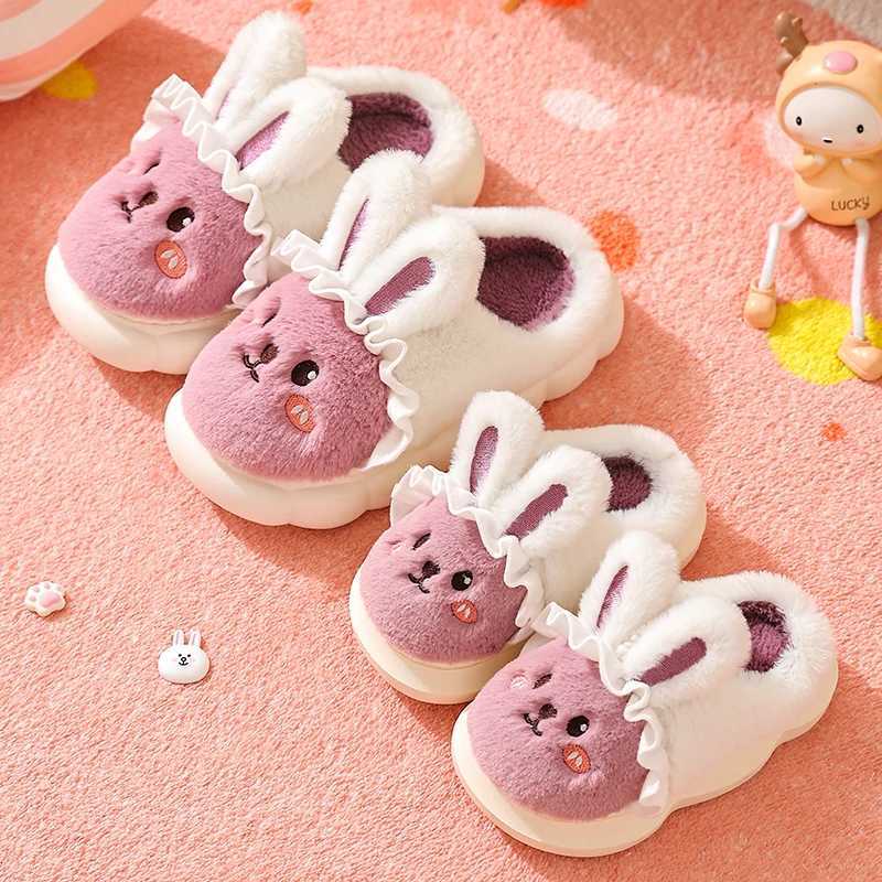 2025 New Boys Girls Warm Slippers Winter New Cartoon Animal Cotton Slippers Non Slip Comfortable Soft Sole Plush Cotton Shoes S260305