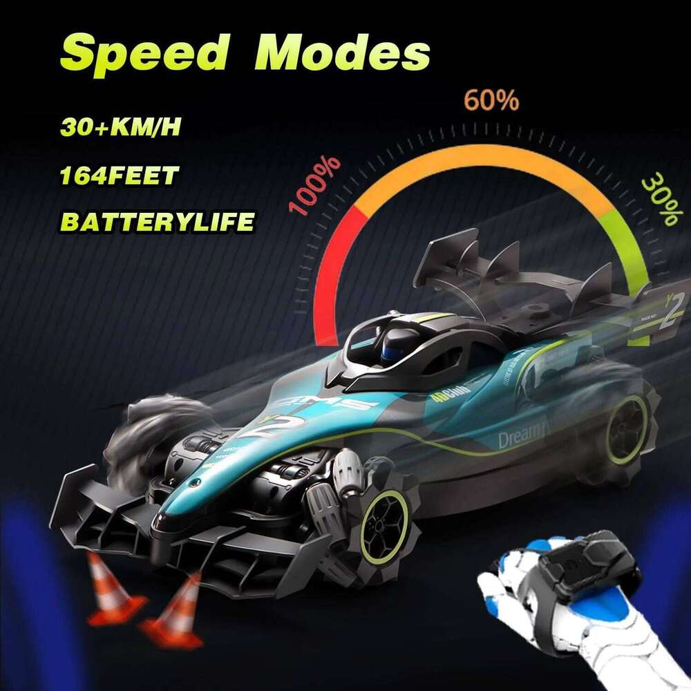 Y2 RC Car, Drift Car with Light Spray, 2.4Ghz 4WD 360 Remote Control Racing Stunt Cars Electric Toys Model Gifts for Kids Boys C260305
