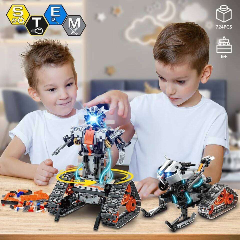 724pcs 4 in 1 City Technical Programming RC Robot Building Kit Stem Racing Car 6-16 Year Old Kids Bricks Toys for Boys Gifts Z260306