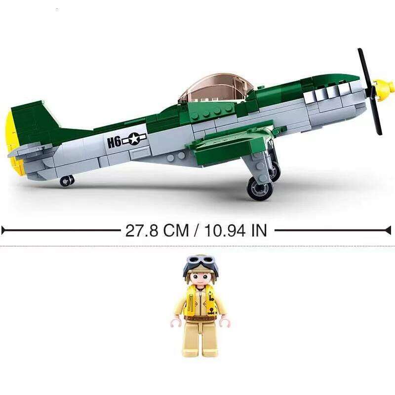 SLUBAN WW II US Military Higgins Landing Craft Warship Building Blocks Navy Weapon Boat World War 2 Moc Bricks Classic Model Toy Z260306