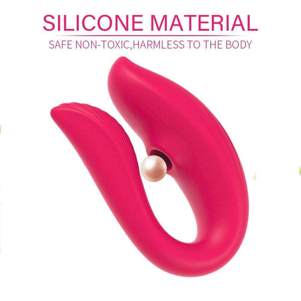 Wireless Remote Sucking Vibrator Wearable U Shaped Dildo Oral Clit Massager Dual Stimulation Adult Couple Sex Toys for Women W260305