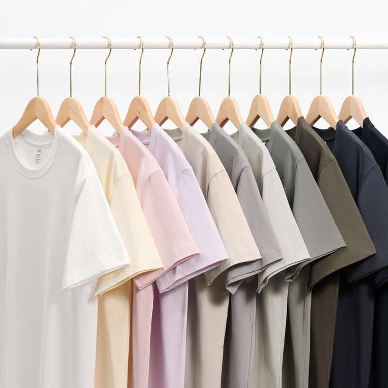 230g Pure Cotton Short Sleeve T-Shirt Solid Color Loose Casual Round Neck Base Shirt Summer Heavyweight Unisex Breathable Tee