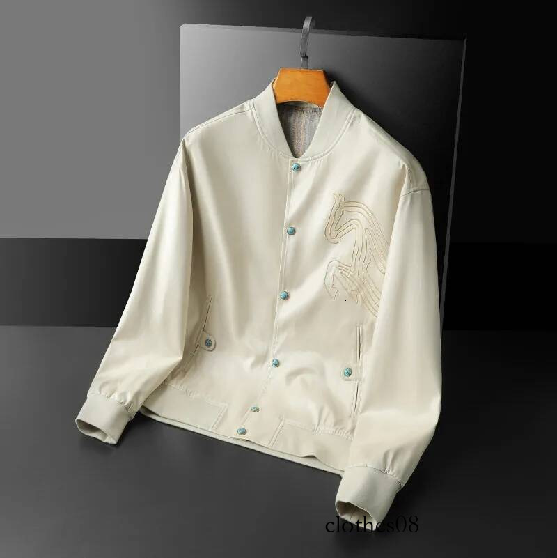 Minglu Baseball Collar Casual Men's Jackets High Quality Spring Autumn Horse Embroidery Male Coats Plus Size 5XL Man Overcoats