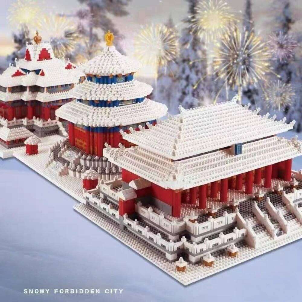 MOC Forbidden Snow Landscape Garden Architecture Building Blocks Set Winter Palace Tower DIY Toys For Children Special Day Gifts Z260306
