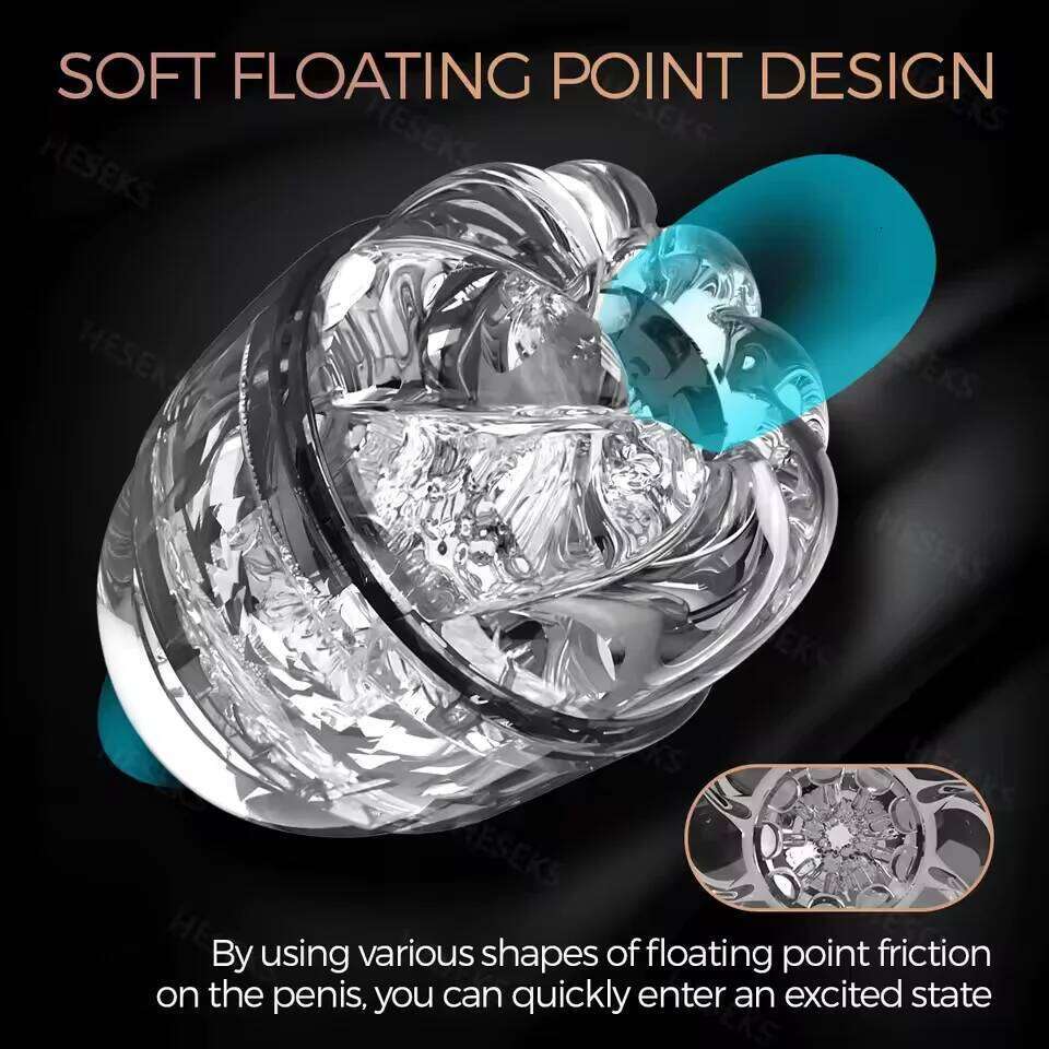 Double headed transparent Masturbation Machines Realistic Vagina Real Pussy Blowjob Erotic Masturbators Cup Sex Toys for Men W260305