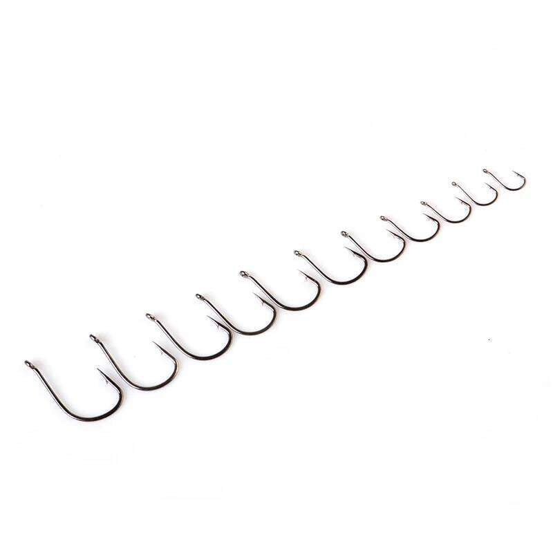FTK 7-10PCS High Carbon Steel Hook TANAGO 1#-12# Barbed Single Fishhooks With Eye Carp Fishing Accessories S260305
