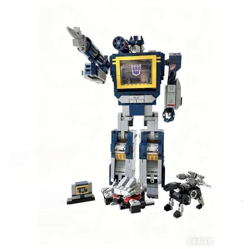 2025 New Technical Blue Robot Model Building Blocks Creative Truck Car Mech Bricks Assembly Toys Boys Gifts Collectors Edition Z260305