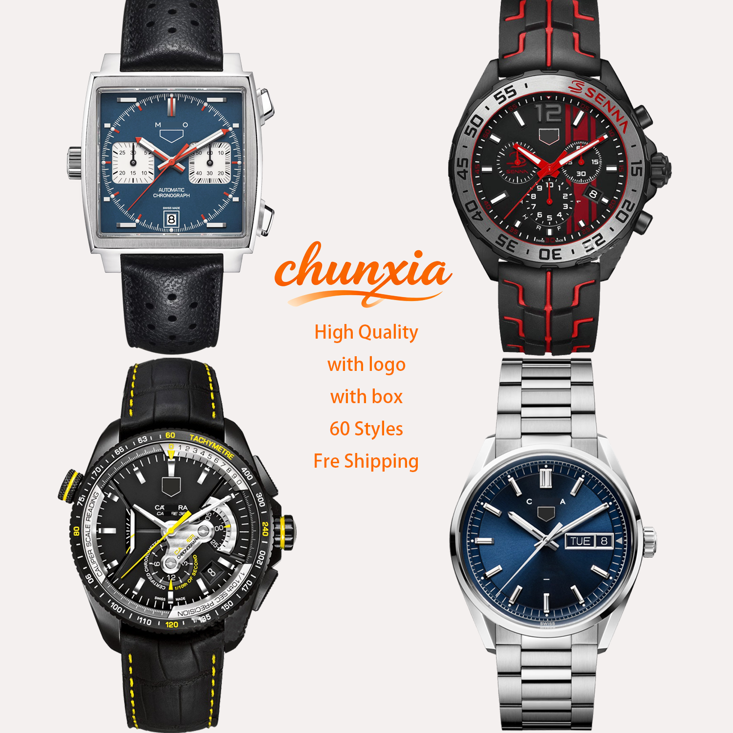 Tagness Heuererity Watch F1 Fashion Watches Men's Watches TAGlies Heuererity Watch Carrrera Chronograph Watches Watches For Men TAGlies Heuerers Monaco Montre AAA