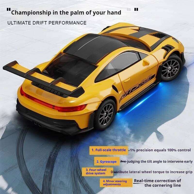 1/43 4WD Metal Body Simulation Drift RC Car Electric Full Scale Remote Control Model with Gyroscope Boy Adult Toy Gift C260305