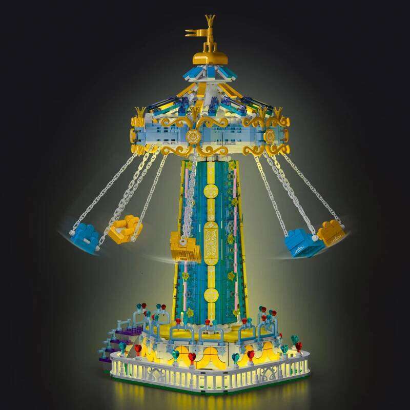 1892Pcs Creative Lighting Amusement Park Building Blocks Bricks Model MOC Rotating Windmill Toy for Childrens Christmas Gift Set Z260306