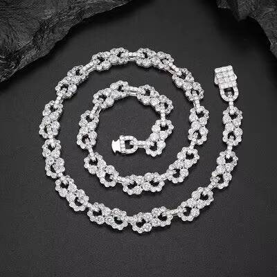High Quality 8 Figure VVS1 Moissanite Necklace 925 Silver Unisex for Men and Women Hip Hop Style Jewelry