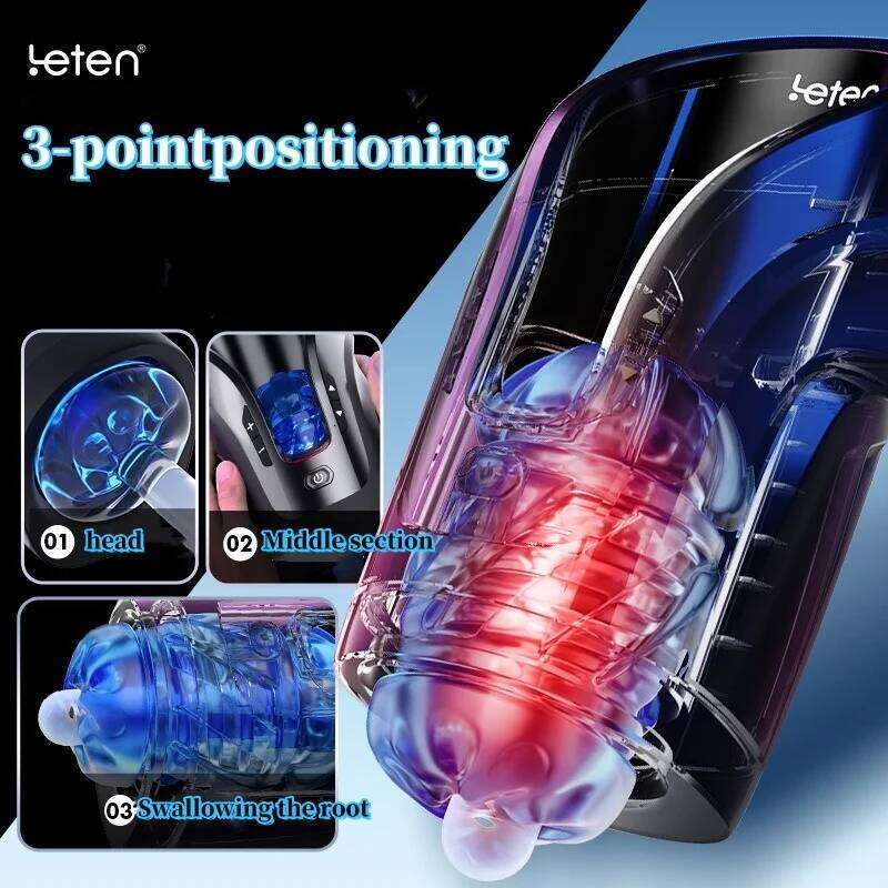Piston Orgasm High Speed Telescopic Male Masturbation Cup Intelligent Moan Soft Channel Sex Toys for Men Adults Realistic Vagina W260305