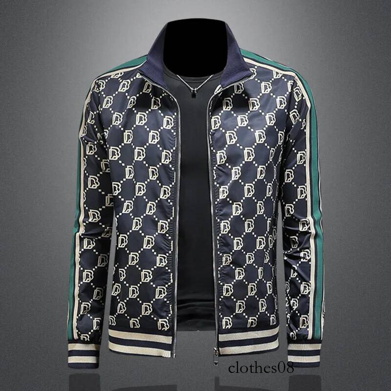 Spring 2026 Men's Slim Fit Printed Letter Jaet Thin Faionable Outerwear Long Sve Zipper Closure Hooded Polyester Fiber