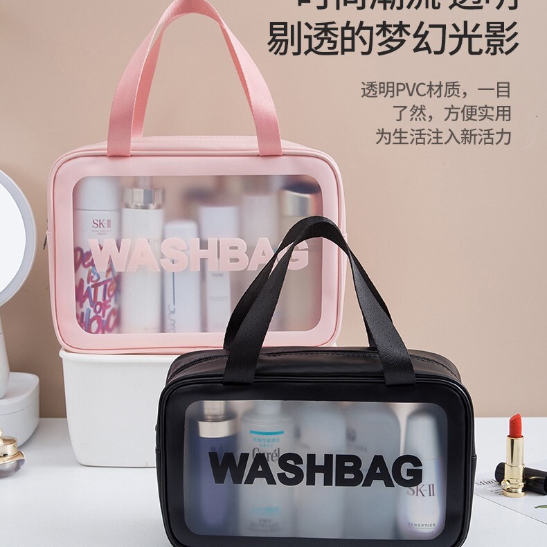 2026 PU Matte Makeup Bag Portable Storage Bag Bathing Swimming Bag Large Capacity Toiletry Bag Travel Luxury Handbag Cosmetic Beach Bag