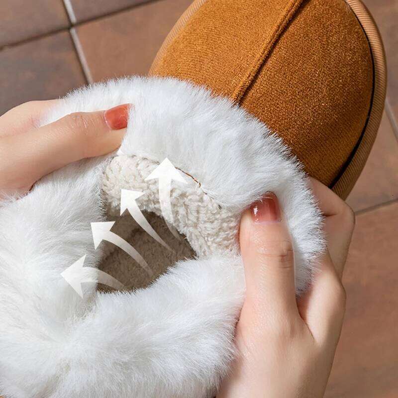 Women's Winter Slippers Non-Slip Thick Sole Fleece Lined Warm Boot Indoor Outdoor Fashion Comfort Fluffy Plush House Shoes