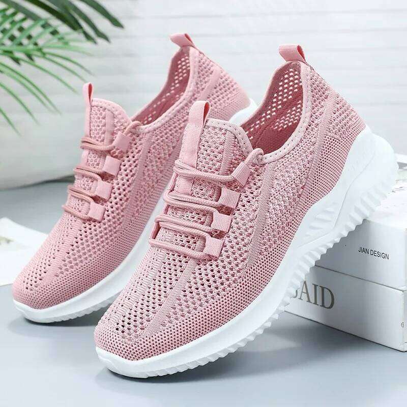 Litfun Women's Summer Flat Leisure Lightweight Outdoor Sports Soft Sole Mesh Sneakers Breathable Comfy Walking Shoes
