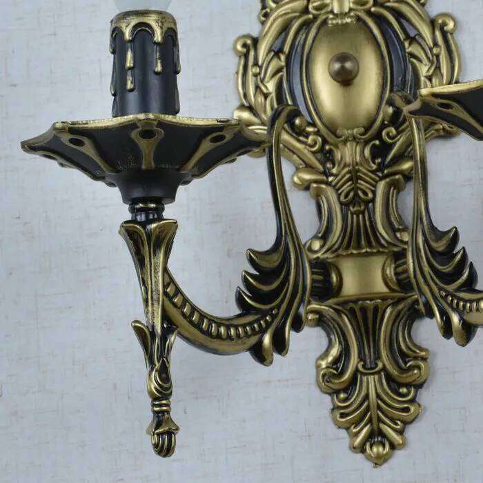 Easy to clean 2 Arms candle lamps Iron vintage Hallway lamp Pull tail LED bulb Dining Room wall sconce Bathroom XJ260305