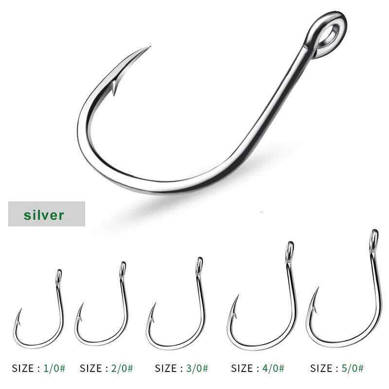 PROBEROS 10Pcs Crank Jig Head 1/0-5/0# Barbed Single Circle Carp Hooks High Carbon Steel Fishhooks Fishing Tackle S260305