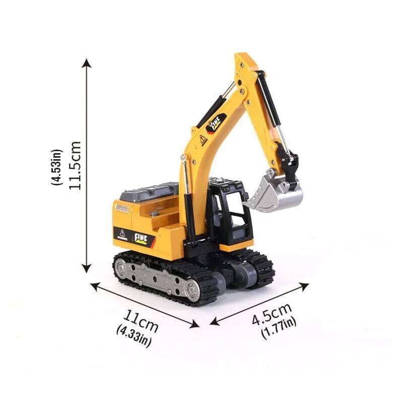 Desktop Mini RC Excavator 1/64 Rc Car Remote Control Truck Engineering Vehicle Toy Trucks Children Toys Boys Kid Christmas Gifts C260305
