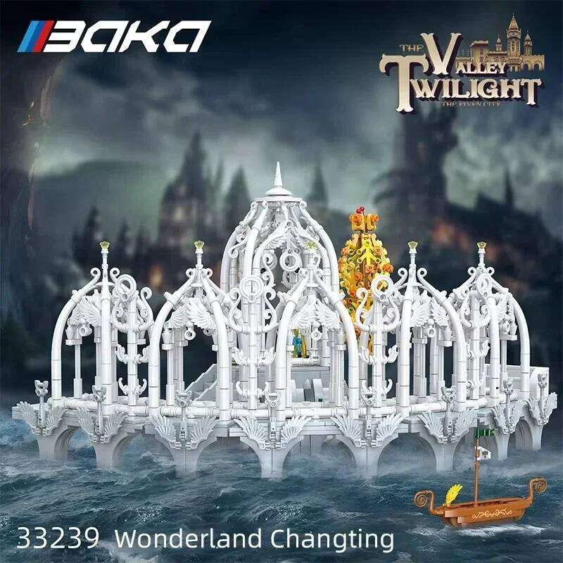 European Elf City Building Blocks Set Nine-in-one Giant Palace Models Bricks Desktop Decoration Diy Toys For Kids Holiday Gifts Z260306