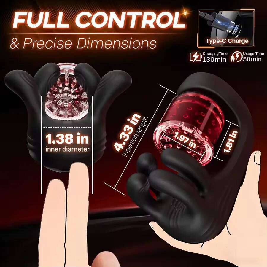 Electric Male Masturbator 3 IN 1 Penis Training Massager Tongue Licking Rotate Vibration Mode Machine Adult Sex Toy for Men W260305