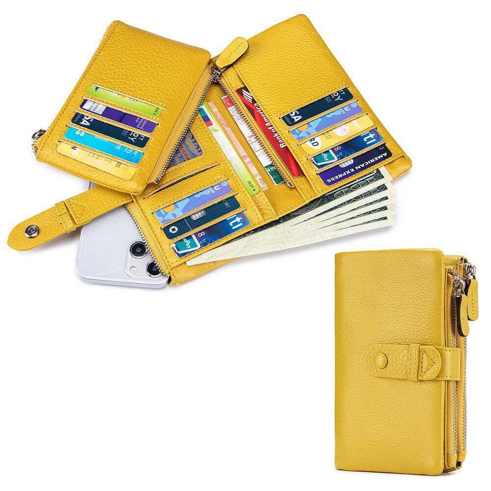 Short Genuine Wallet for Woman 2026 New Soft First Layer Cow Leather Purse Fashion Ladies RFID Card Holder Clutch C260304