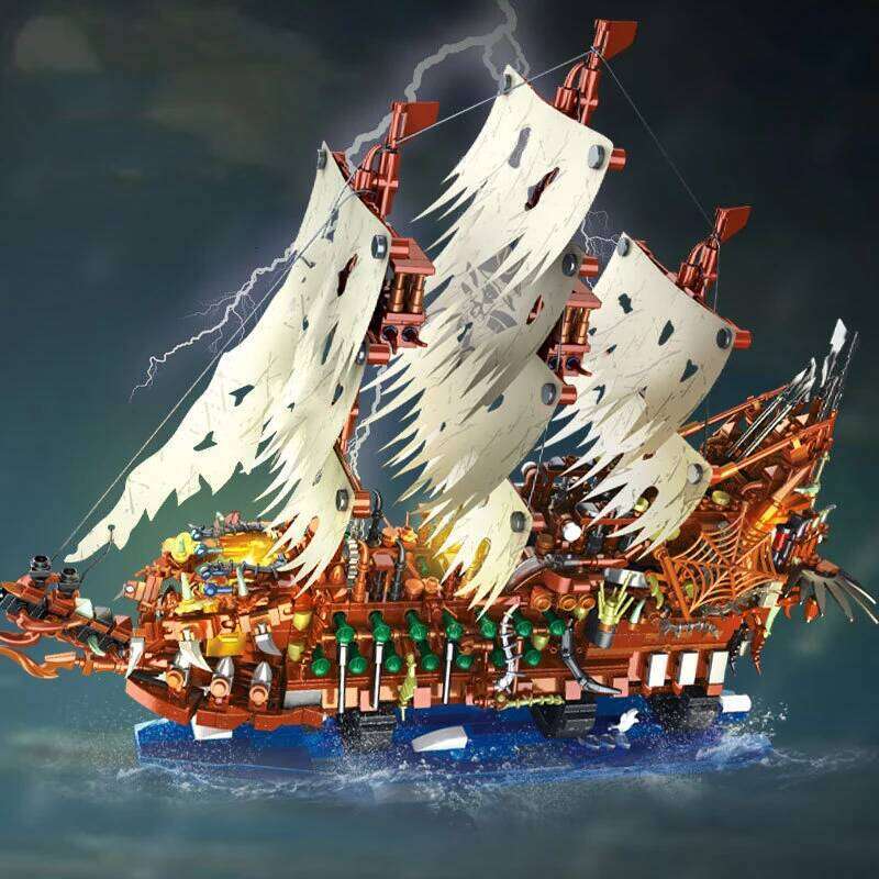 2159PCS MOC Man Flying Dutchman Dutch Shipbuilder Building Block Creative Movie Caribbean Ship Model Bricks Toys Gift for Kid Z260306