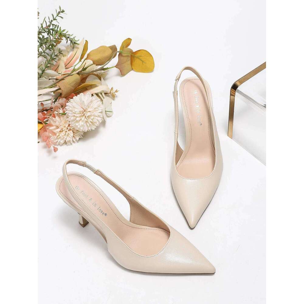 Brand Women's Fashionable Elegant Pointed-toe Ankle-strap Stiletto Pumps Comfortable Minimalist Versatile heels
