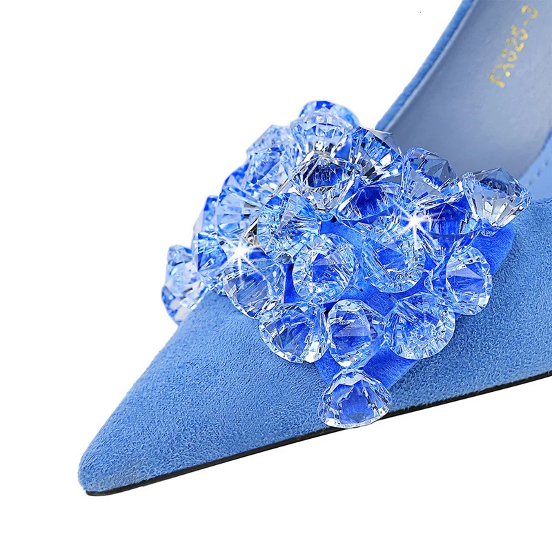 BIGTREE Shoes 2026 Rhinestone Women Pumps Bowknot High Heels Gemstone Banquet Shoes Stilettos Heels 9 Cm Ladies Shoes 260306