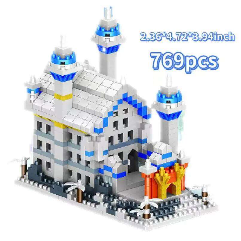 Little Swan Castle MOC World Famous Architecture Beijing City Mode Kit Cultural Gift for Kids Collectors Micro Building Blocks Z260306