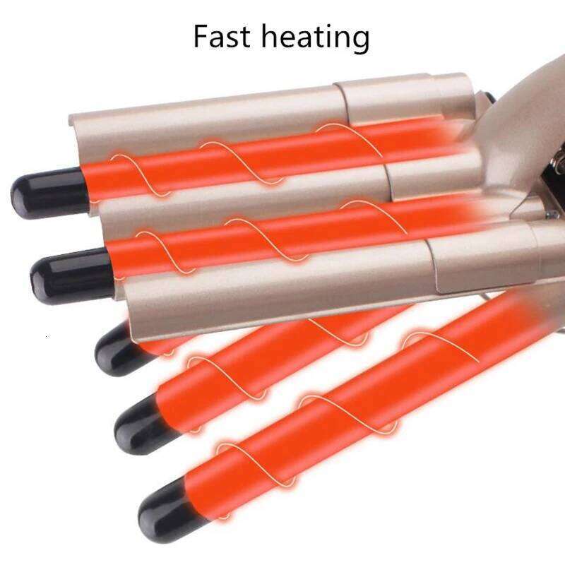 Home Use New Three Ceramic Ionic Big Wave Curling Iron With Triple Barrel Waver Hair Curler 26Y0306