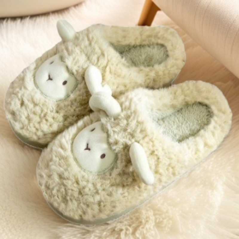 Cartoon cotton slippers for women indoor warm home use non-slip cute plush slippers S260305