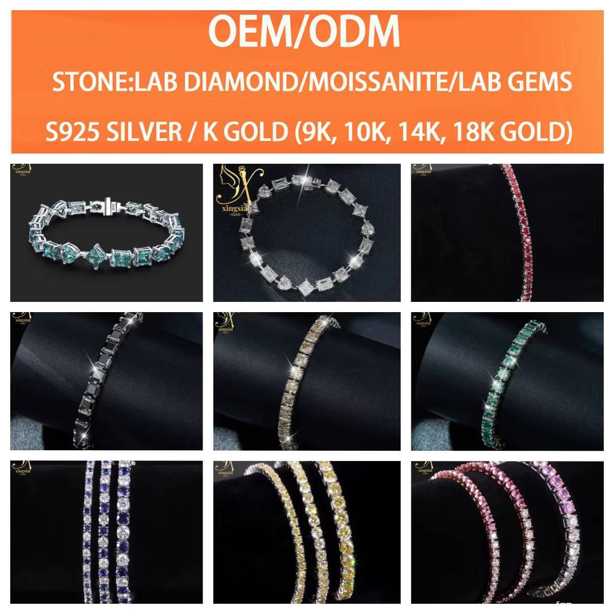 Wholesale Hip Hop Luxury Jewelry 925 Sterling Silver Necklace 6mm VVS D Color Mossanite Ice Out Diamond Tennis Bracelet Necklace